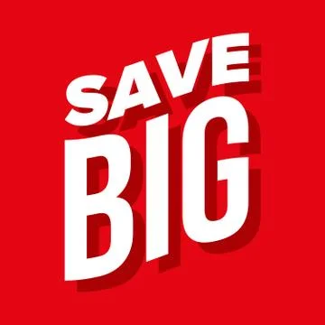 Save Big vector lettering イラスト素材