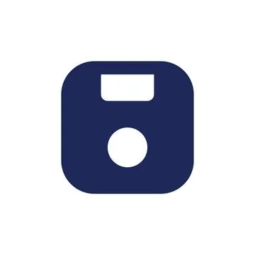 Save black pixel perfect solid ui icon Stock Illustration