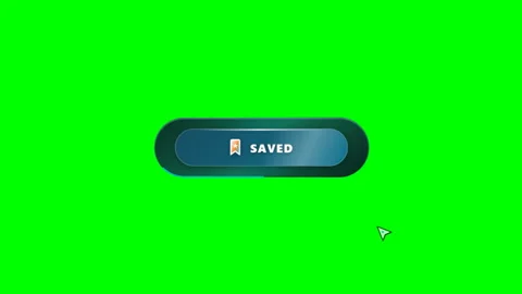 Save Bookmark Action Dock Pill With Green Screen Background. 스톡 동영상 346599616