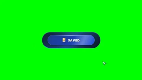 Save Bookmark Action Dock Pill With Green Screen Background. 库存影片 346683309