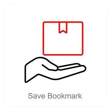 Save Bookmark and box icon concept Stock Illustration