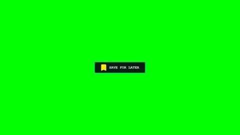 Save bookmark tag icon click animation on green screen Video stock 343494499