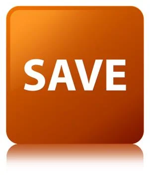 Save brown square button Stock Illustration