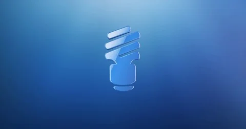 Save Bulb Blue 3d Icon Stock-Footage 69805669
