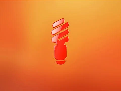Save Bulb Red 3d Icon Video stock 69805882
