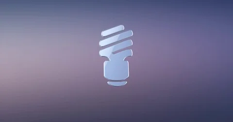 Save Bulb Silver 3d Icon 스톡 동영상 69807965
