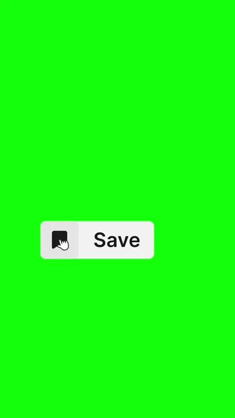 Save Button Animation Pack Green Screen Vertical 4K Stock Footage 339189293