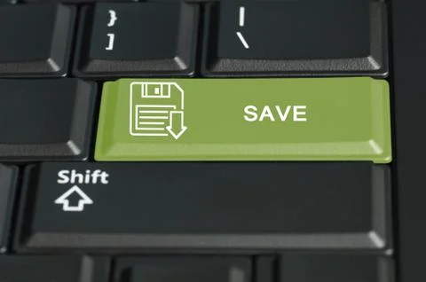 Save button on enter key Foto stock