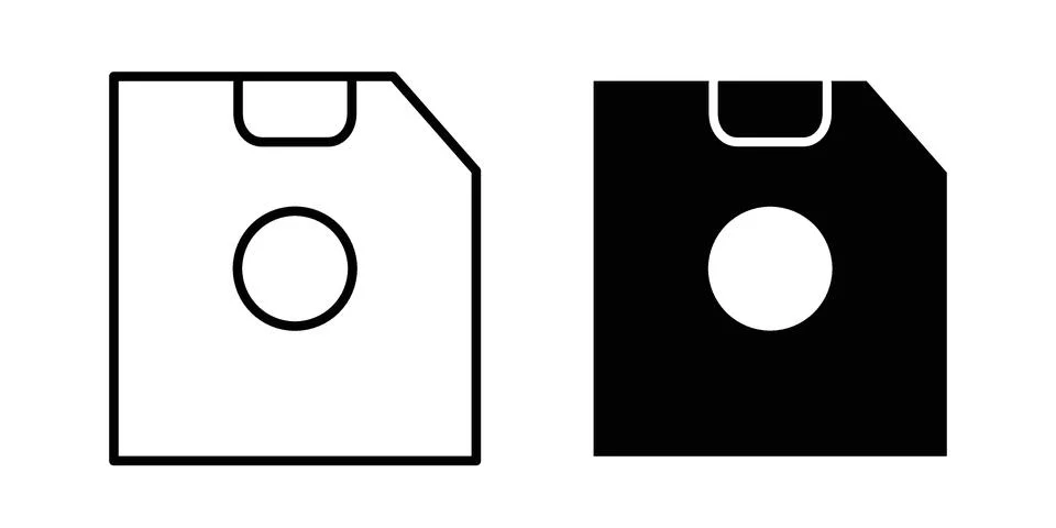 Save button icon bundle for website design projects Stock Illustration