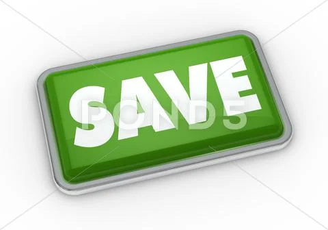 Save button Stock Illustration