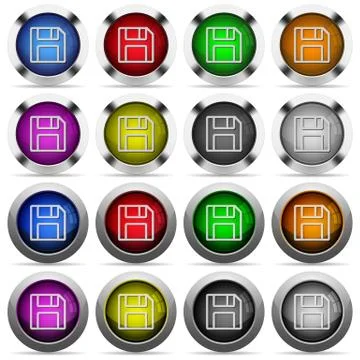 Save button set Illustrazione stock