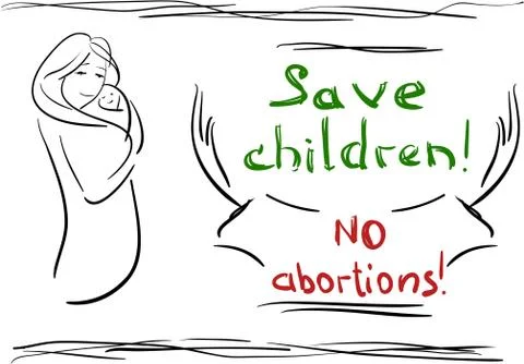 Save children Stock Illustration