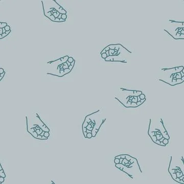 Save coin hand line seamless pattern Illustrazione stock