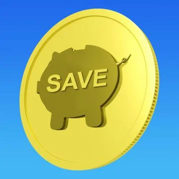 Save coin means price slashed and on special Stock Illustration