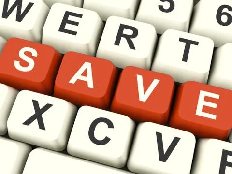 Save computer keys as symbol for discounts or promotion Stock Illustration