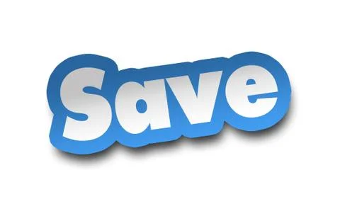 Save concept 3d illustration isolated Stock Illustration