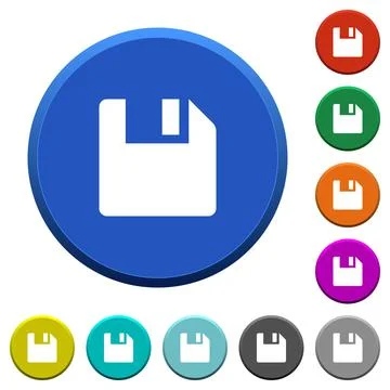 Save data beveled buttons 스톡 일러스트