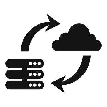 Save data cloud server icon, simple style イラスト素材