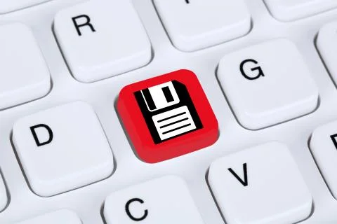 Save data on computer hard disk Stock Illustration