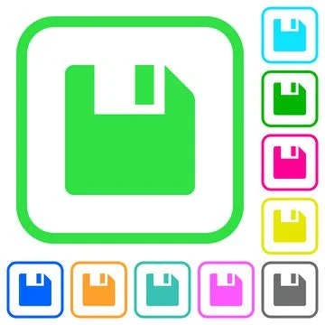 Save data vivid colored flat icons icons Illustrazione stock