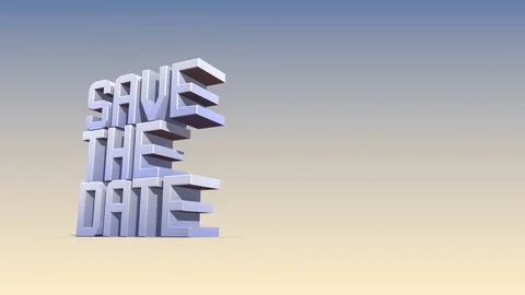 Save the date advertisement text intro outro Stock Footage 79922464