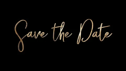 Save The Date Alpha Channel Stock Footage 84548328