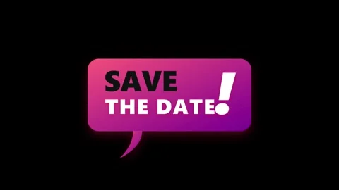 Save the date animated speech bubble for wedding and event invitations wedd.. Stock-Footage 344851652