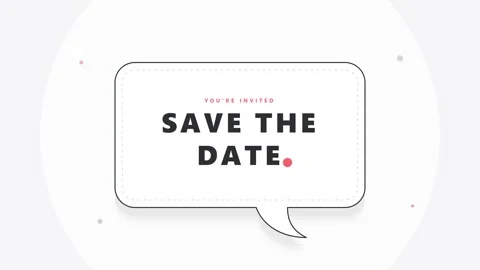 Save the date animated speech bubble invitation motion for wedding and even.. 库存影片 344855711