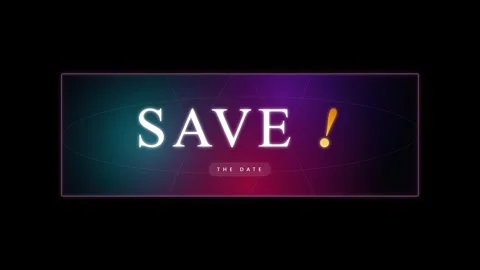 Save the date animated text overlay for wedding invitations and event annou.. Vidéo 344851976