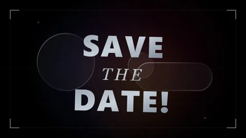 Save the date animated typography motion for wedding and event invitations .. Stock Footage 344851973