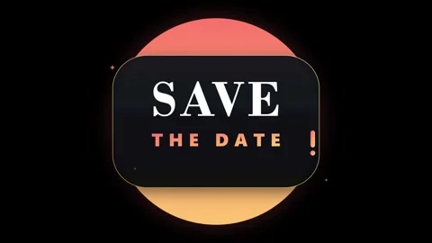 Save the date animated typography motion for wedding and event invitations .. Stock Footage 344851981
