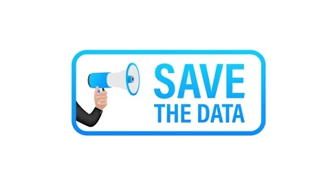 Save the date. Badge, mark on megaphone. Motion graphics on white background Stock Footage 148445940