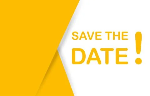 Save the date banner vector with copy space for business, marketing, flyers, Stock Illustration