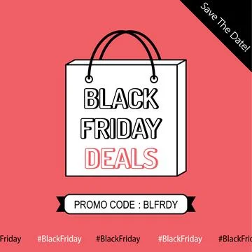 Save date black friday Stock Illustration