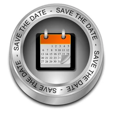 Save the Date Button Illustrazione stock