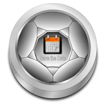 Save the Date Button Stock Illustration