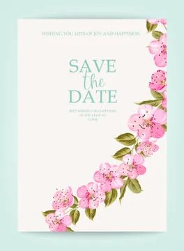 Save the date card. Stock Illustration