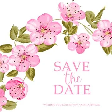 Save the date card. Stock Illustration