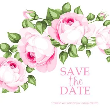 Save the date card. Stock Illustration