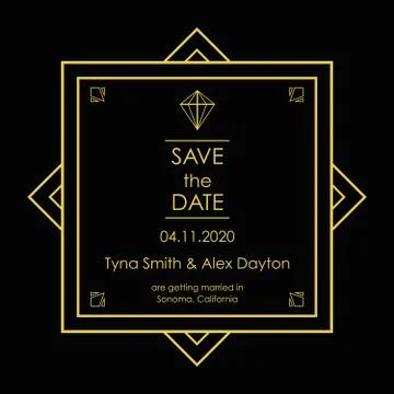 Save the date card Stock Illustration