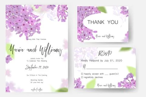 Save the date card, wedding invitation, greeting card with beautiful flowers and Stock Illustration