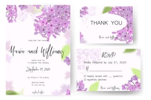 Save the date card, wedding invitation, greeting card with beautiful flowers and Stock Illustration