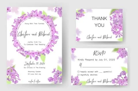 Save the date card, wedding invitation, greeting card with beautiful flowers and Stock Illustration