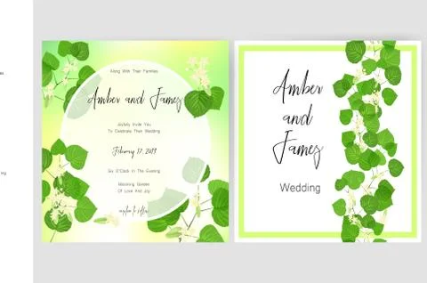 Save the date card, wedding invitation, greeting card with beautiful flowers Illustrazione stock
