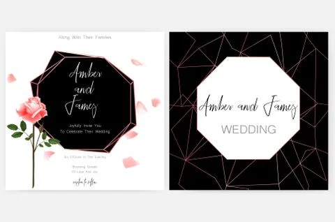 Save the date card, wedding invitation, greeting card with beautiful flowers and Illustrazione stock