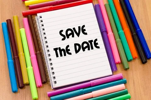 Save the date concept Stock Photos