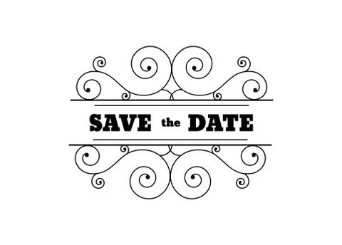 Save the Date design Stock Illustration