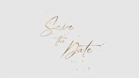 Save The Date Elegant Text Animation Stock Footage 309995720