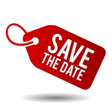Save the date. Eps10 vector label. Stock Illustration