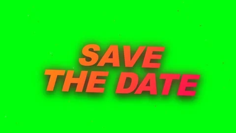 Save the Date Green Screen Animation for Special Event Invitation Stock Footage 336617659